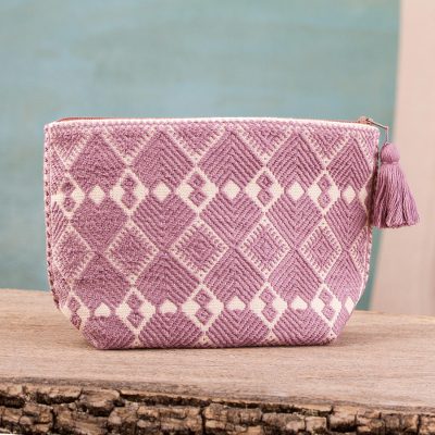 Cotton cosmetic bag, Geometric Meditation