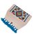 Cotton blend clutch, 'Dramatic Geometric' - Colorful Cross-Stitched Geometric Motif Cotton Blend Clutch (image 2b) thumbail