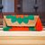 Cotton blend clutch, 'Wrap Around Bloom in Scarlet' - Embroidered Scarlet Flower on Tan Cotton Blend Clutch (image 2) thumbail