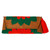 Cotton blend clutch, 'Wrap Around Bloom in Scarlet' - Embroidered Scarlet Flower on Tan Cotton Blend Clutch thumbail