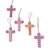Wood alebrije ornaments, 'Colorful Crosses' (set of 5) - Hand-Painted Wood Alebrije Cross Ornaments (Set of 5) (image 2a) thumbail