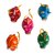 Ceramic ornaments, 'Saving for Christmas' (set of 5) - Hand-Painted Ceramic Pig Ornaments (Set of 5) (image 2c) thumbail