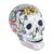 Ceramic tealight holder, 'Skull of Life' - Talavera-Style Ceramic Skull Tealight Holder from Mexico (image 2a) thumbail