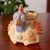 Ceramic jar, 'Colorful Hen' - Rustic Ceramic Hen Jar Crafted in Mexico (image 2) thumbail