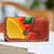 Leather coin purse, 'Burnt Orange Bouquet' - Floral Leather Coin Purse in Burnt Orange from Mexico (image 2) thumbail