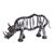 Recycled auto parts sculpture, 'Grazing Rhino' - Handcrafted Recycled Auto Parts Rhino Sculpture (image 2a) thumbail
