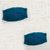 Cotton face masks 'Shaded Spruce' (pair) - 2 Handwoven Blue Cotton Elastic Headband Face Mask (image 2c) thumbail