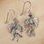 Sterling silver dangle earrings, 'Romance of the Birds' - Taxco Sterling Silver Romancing Bird Earrings (image 2b) thumbail