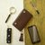 Leather cell phone case, 'Seamless in Espresso' (6.5 inch) - Versatile Brown Leather Cell Phone Case (6.5 Inch) (image 2c) thumbail