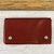 Leather cell phone case, 'Seamless in Russet' (7.5 inch) - Russet Leather Cell Phone Case with Key Ring and Strap thumbail