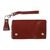 Leather cell phone case, 'Seamless in Russet' (7.5 inch) - Russet Leather Cell Phone Case with Key Ring and Strap (image 2f) thumbail