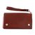Leather cell phone case, 'Seamless in Russet' (7.5 inch) - Russet Leather Cell Phone Case with Key Ring and Strap (image 2h) thumbail