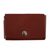 Leather card case, 'Seamless in Mahogany' - Brown Leather Card Case Handmade in Mexico thumbail