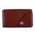 Leather card case, 'Seamless in Mahogany' - Brown Leather Card Case Handmade in Mexico (image 2d) thumbail