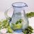 Hand blown glass pitcher, 'Denim Blue' - Fluted Blue Recycled hand Blown Glass Pitcher thumbail