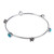 Turquoise bangle bracelet, 'Slender Grace' - Taxco Sterling Silver and Natural Turquoise Solitaire Bangle (image 2d) thumbail