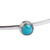 Turquoise bangle bracelet, 'Slender Grace' - Taxco Sterling Silver and Natural Turquoise Solitaire Bangle (image 2e) thumbail