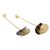 Gold and rhodium plated drop earrings, 'Curved Planes' - Artisan Designed Gold and Rhodium Plated Earrings (image 2b) thumbail