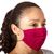 Cotton face masks 'Rich Ruby Red' (pair) - 2 Handwoven 1-Layer Ruby Red Cotton Headband Face Masks (image 2b) thumbail
