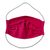 Cotton face masks 'Rich Ruby Red' (pair) - 2 Handwoven 1-Layer Ruby Red Cotton Headband Face Masks (image 2d) thumbail