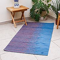 Wool area rug, 'Equalization' (2.5x5) - Modern Hand Loomed Wool Area Rug (2.5x5)
