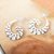 Sterling silver half-hoop earrings, 'Taxco Nautilus' - Taxco Sterling Silver Nautilus Half-Hoop Earrings thumbail