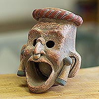 Ceramic ocarina, 'Song of the Ancestors' - Western Mexico Pre-Hispanic Ceramic Ocarina Flute