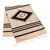 Zapotec wool runner, 'Diamond Pyramid' (3x8) - Ivory and Black Zapotec Wool Runner (3x8) (image 2a) thumbail