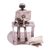 Recycled auto parts sculpture, 'Rustic Techie' - Rustic Techie Recycled Metal Sculpture and Card Holder (image 2b) thumbail