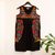 Cotton dress, 'Midnight Oaxaca Blossoms' - Colorful Hand Embroidered Black Cotton Oaxaca Style Dress (image 2b) thumbail