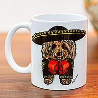 Ceramic mug, 'Charro Dog' - Art Print Mug with Dog