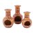 Ceramic decorative vases, 'Ancient Flames' (set of 3) - Set of 3 Decorative Ceramic Vases from Mexico (image 2a) thumbail