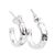 Sterling silver half-hoop earrings, 'Taxco Glimmer' - High Polished Sterling Silver Half-Hoop Earrings from Mexico (image 2c) thumbail