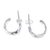 Sterling silver half-hoop earrings, 'Taxco Glimmer' - High Polished Sterling Silver Half-Hoop Earrings from Mexico (image 2d) thumbail
