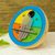 Coconut shell thumb piano, 'Rainbow Notes' - Colorful Coconut Shell Kalimba Thumb Piano from Mexico thumbail