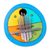 Coconut shell thumb piano, 'Rainbow Notes' - Colorful Coconut Shell Kalimba Thumb Piano from Mexico (image 2b) thumbail