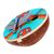 Coconut shell thumb piano, 'Red Notes' - Handmade Coconut Shell Kalimba Thumb Piano from Mexico (image 2c) thumbail