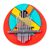 Coconut shell thumb piano, 'Fire Beats' - Fire Red Coconut Shell Kalimba Thumb Piano from Mexico (image 2a) thumbail