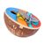 Coconut shell thumb piano, 'Heart Notes' - Coconut Shell Mayan Motif Kalimba Thumb Piano from Mexico (image 2c) thumbail