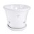 Ceramic orchid pot, 'Garden Grace' - White Ceramic Orchid Pot (image 2a) thumbail
