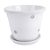 Ceramic orchid pot, 'Garden Grace' - White Ceramic Orchid Pot (image 2b) thumbail