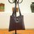 Cotton tote bag, 'Popocatepetl' - Organic Cotton and Wool Tote Bag in Ash Grey from Mexico thumbail
