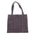 Cotton tote bag, 'Popocatepetl' - Organic Cotton and Wool Tote Bag in Ash Grey from Mexico (image 2c) thumbail