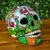 Ceramic sculpture, 'Tlaloc Skull' - Rain God Motif Ceramic Skull Sculpture from Mexico thumbail