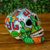 Ceramic sculpture, 'Tlaloc Skull' - Rain God Motif Ceramic Skull Sculpture from Mexico (image 2b) thumbail