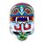 Ceramic sculpture, 'Tlaloc Skull' - Rain God Motif Ceramic Skull Sculpture from Mexico (image 2f) thumbail