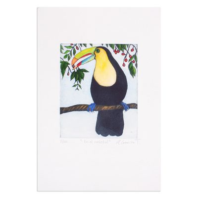 Aquatint print, In the Coffee Grove