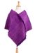 Wool poncho, 'Purple Sage' - Purple Wool Poncho (image 2) thumbail