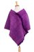 Wool poncho, 'Purple Sage' - Purple Wool Poncho thumbail