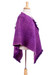 Wool poncho, 'Purple Sage' - Purple Wool Poncho (image 2b) thumbail